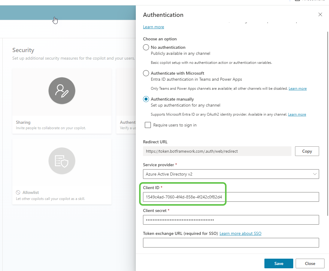 Save Authentication